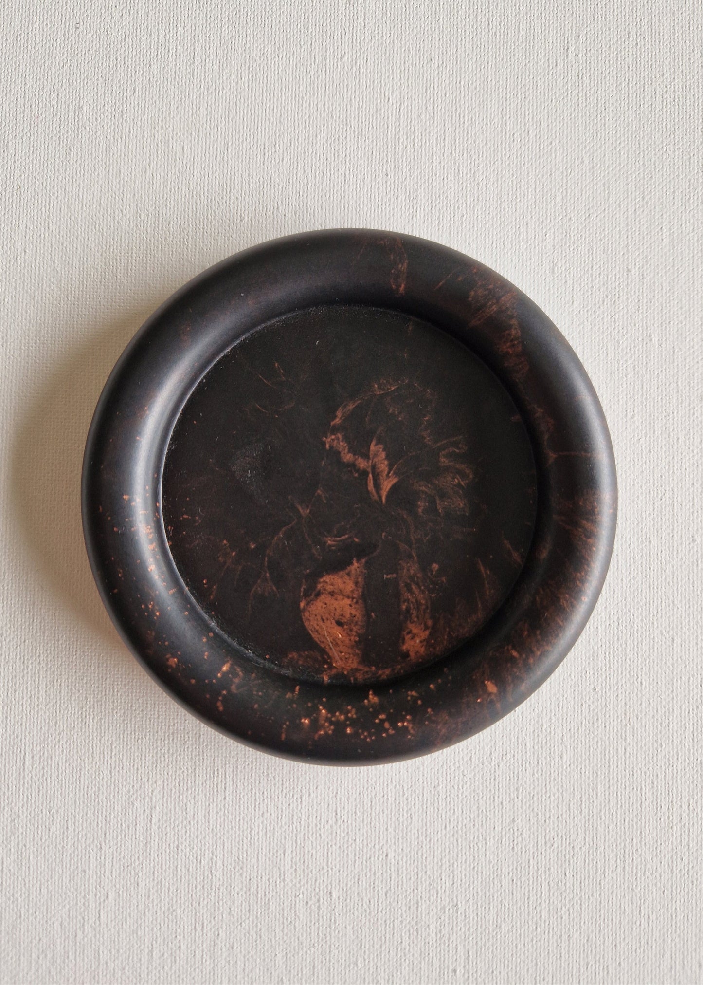 The Halo, Charcoal & rose gold marble