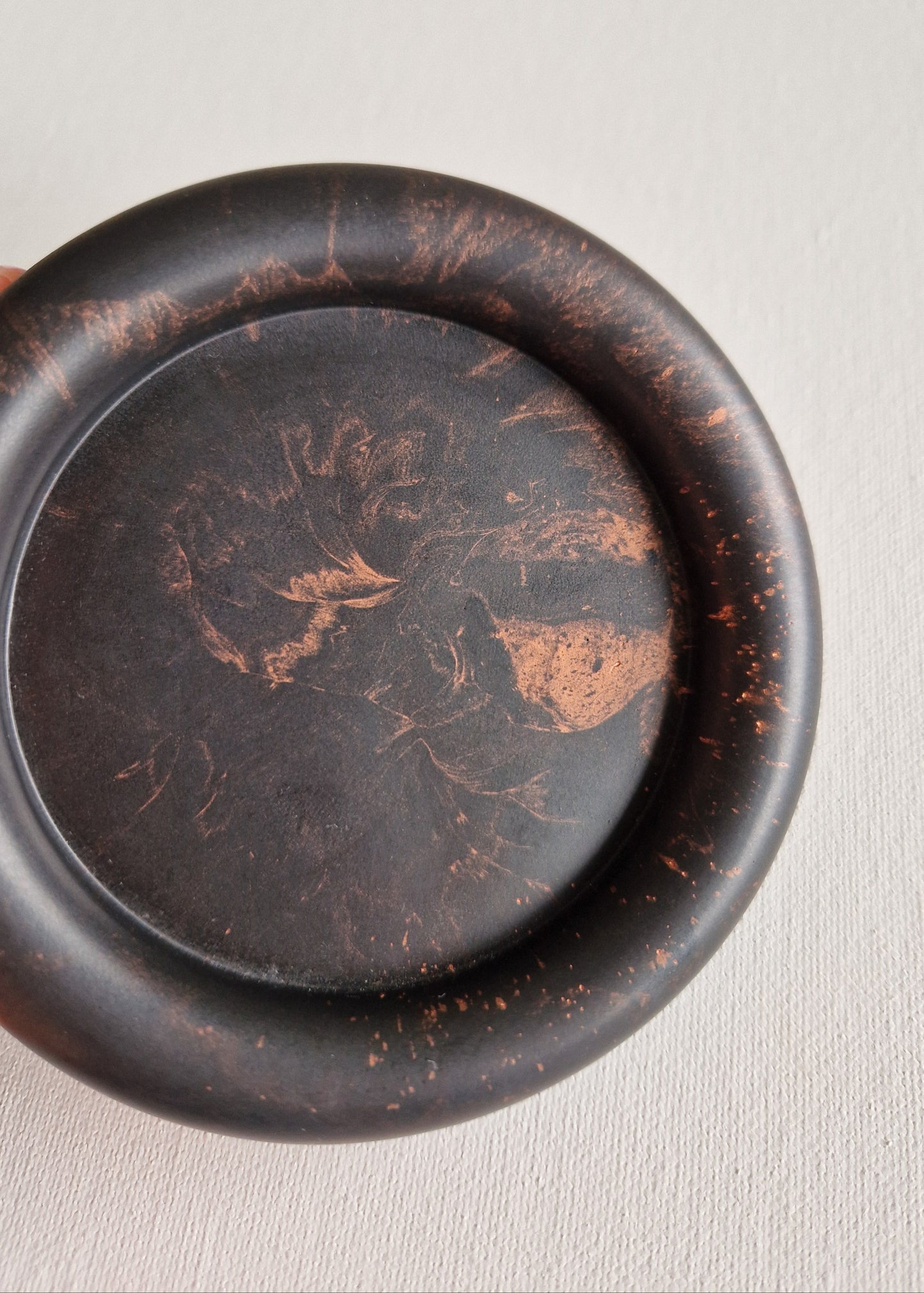 The Halo, Charcoal & rose gold marble