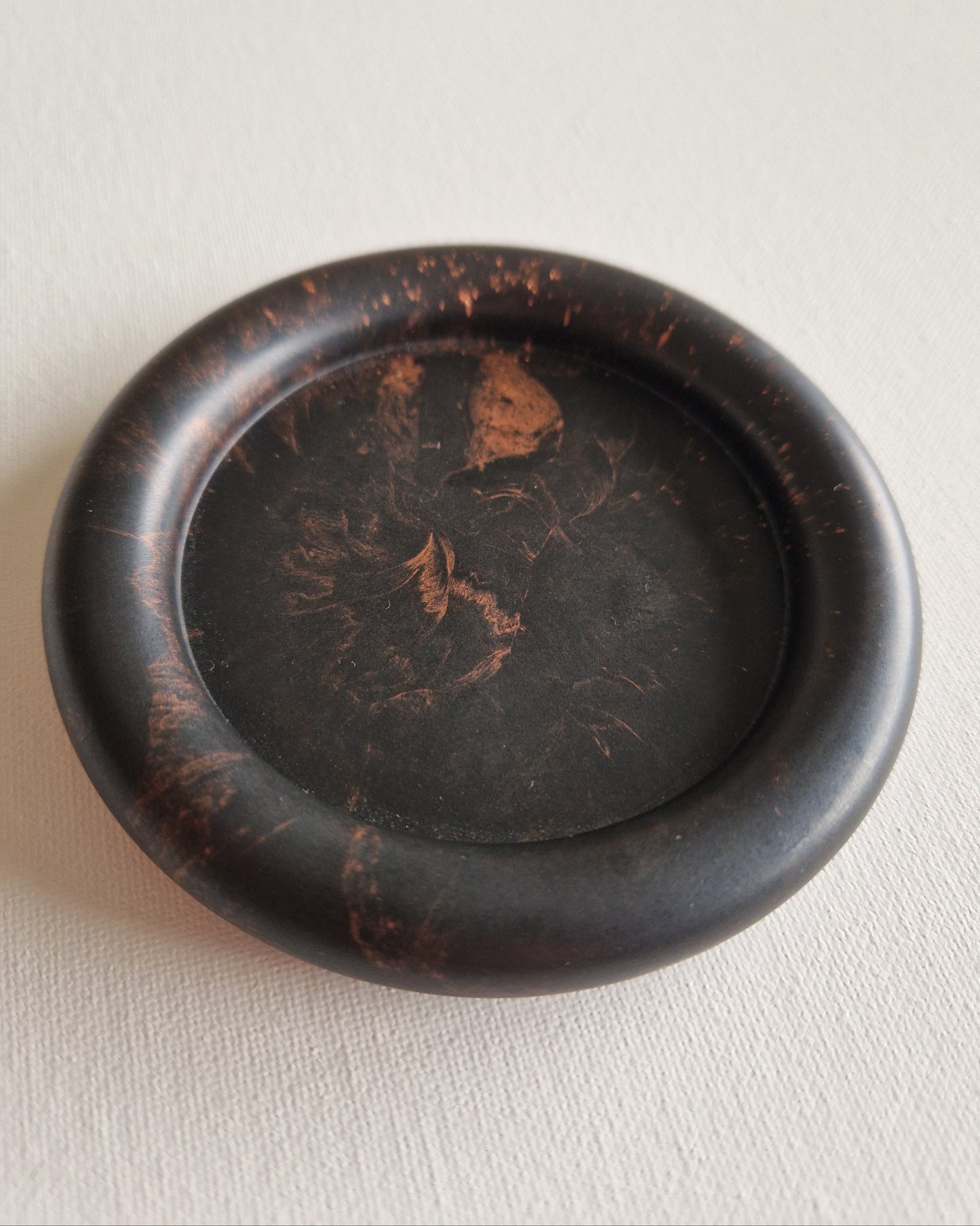 The Halo, Charcoal & rose gold marble
