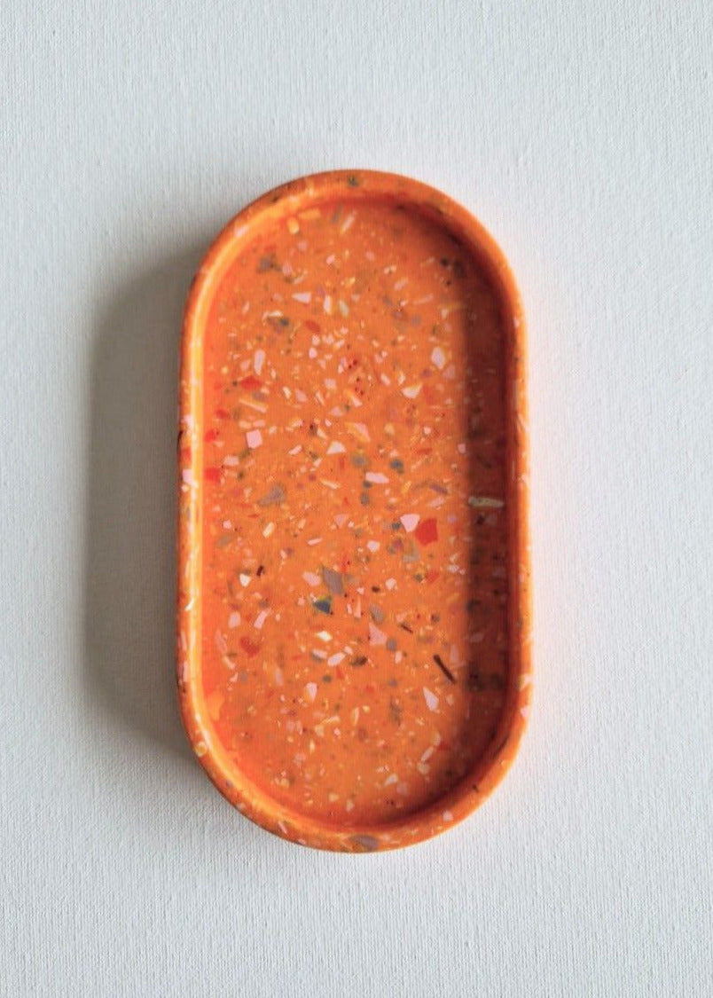 The Oval, Orange with pink terrazzo