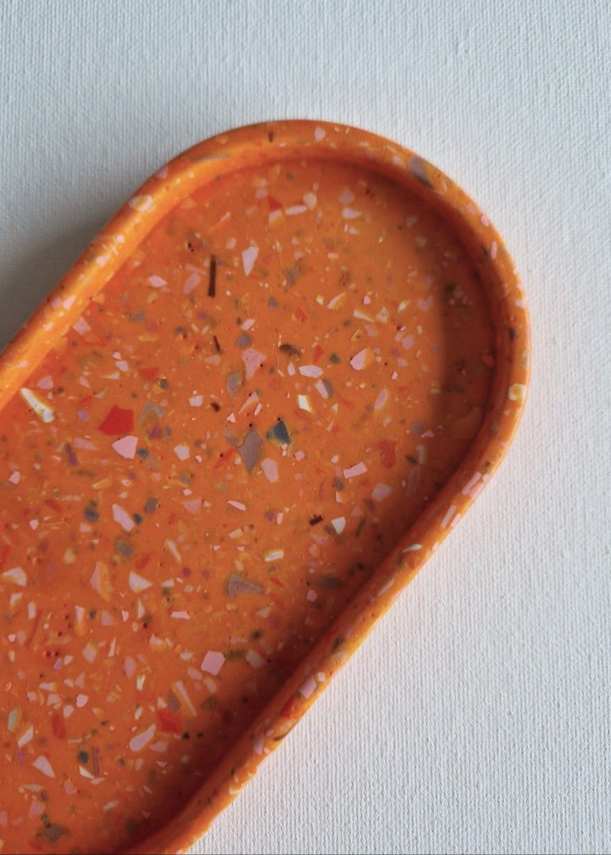 The Oval, Orange with pink terrazzo