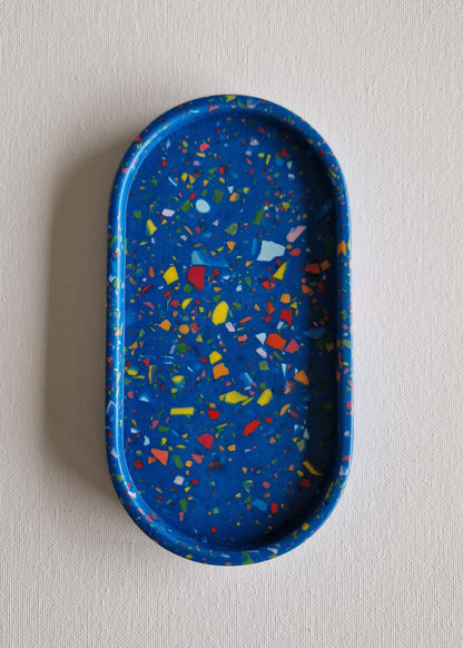 The Oval, Blue with rainbow terrazzo