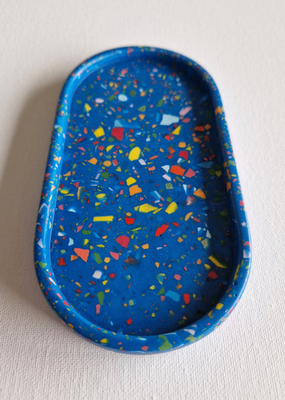 The Oval, Blue with rainbow terrazzo