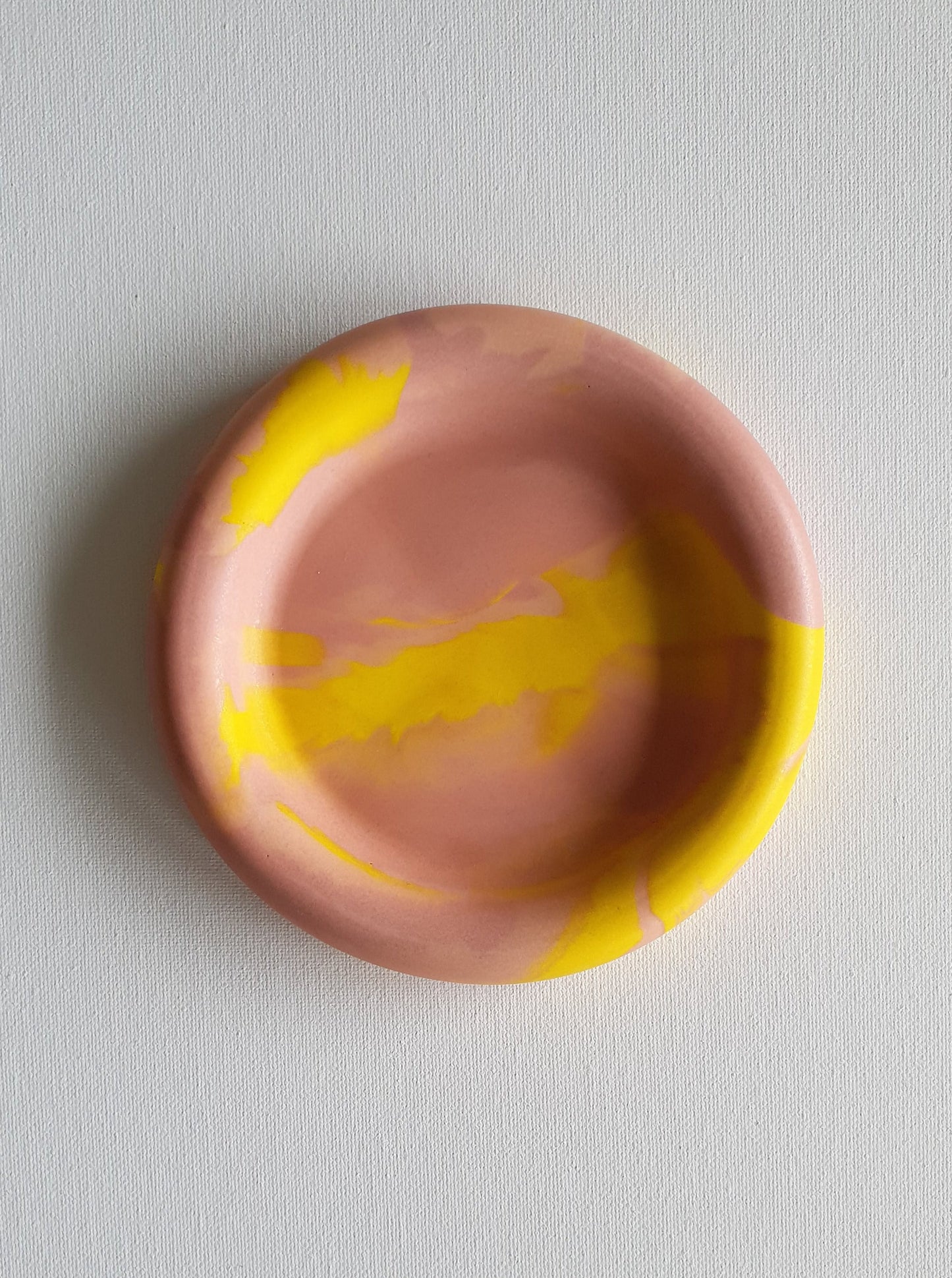 The Orb, Yellow & dusty pink swirl