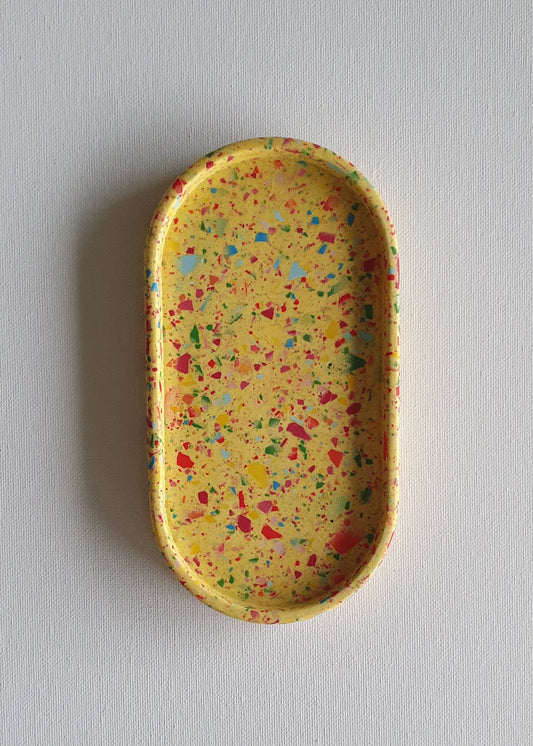 The Oval, Yellow with rainbow terrazzo