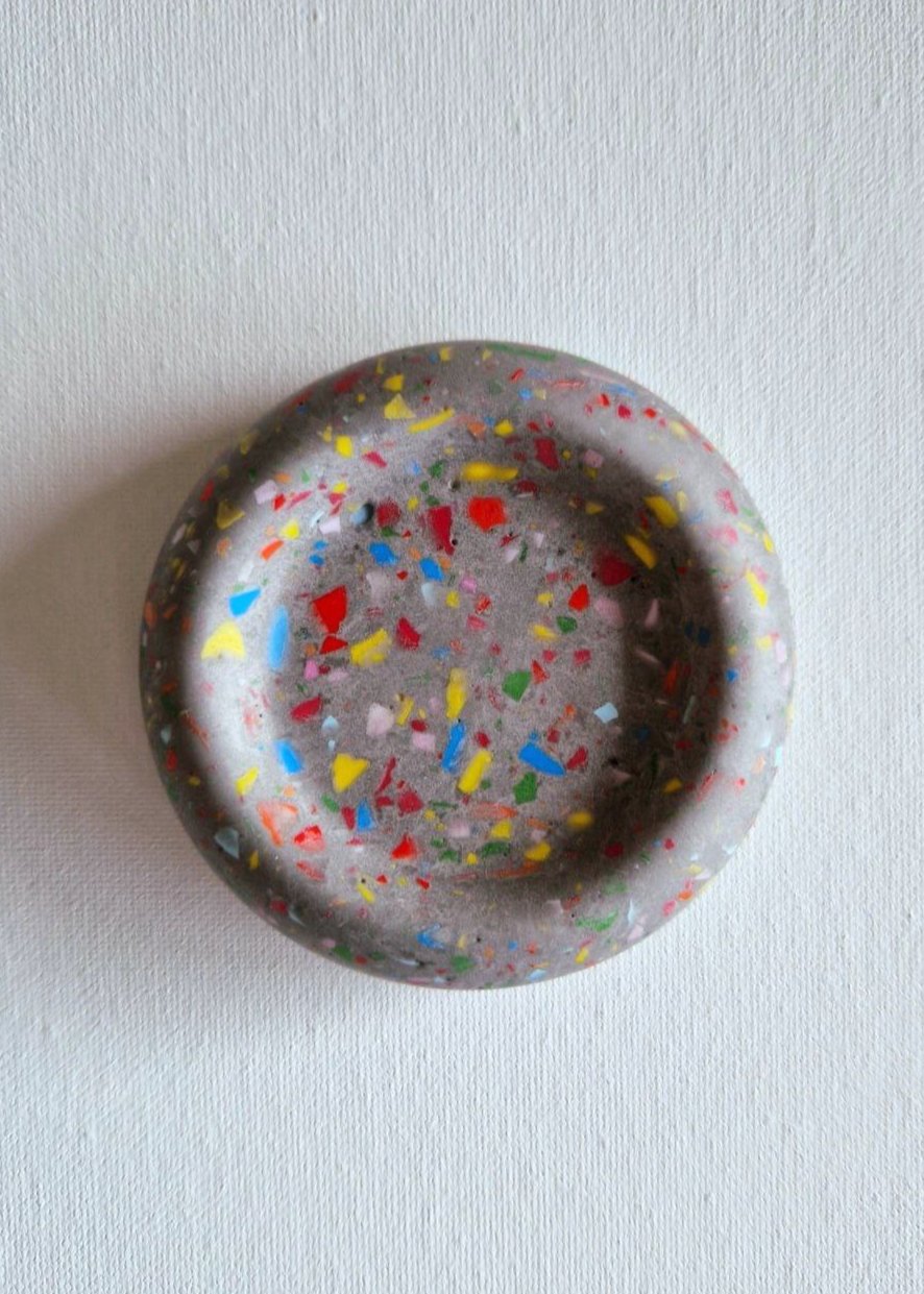 The 'Baby' Chunk, Gray with Rainbow Terrazzo